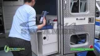 Optima Steamer  sanitizing amp disinfecting ambulances medical equipment [upl. by Colier]