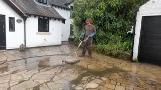 York Stone driveway jet washed [upl. by Askari]