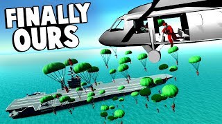 50 Man Helicopter Paradrop To Take Over The Carrier In Ravenfield [upl. by Janis]