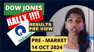 quotReliance Q2 Result Preview amp Dow Jones All Time Highquot PreMarket Report 14 Oct 2024 Range Analysis [upl. by Koren664]