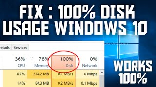 How To Fix 100 Disk Usage in Windows 10 [upl. by Ij]