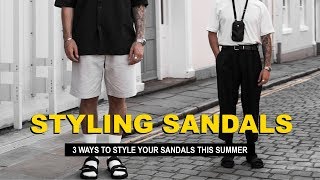 HOW TO STYLE SANDALS  MENS FASHION 2019 [upl. by Nations70]