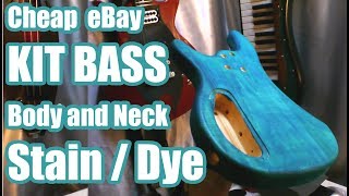 Cheap eBay Bass Kit Part 6  Creative Wood Staining  JDSC Projects [upl. by Earej149]