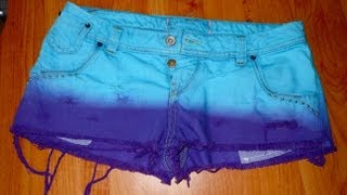 Diy 2 Toned Dyed Shorts  Insatiable Donut [upl. by Buckden]