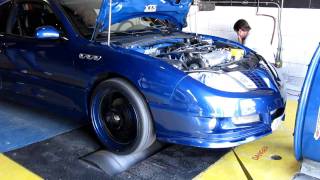 Garys Blue Supercharged 22L ecotec 2005 Pontiac Sunfire First Dyno Run [upl. by Yort]