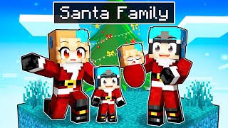 OMZ Having A SANTA FAMILY in Minecraft  Parody StoryRoxy and LilyCrystal [upl. by Noraj]