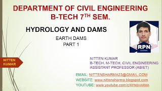 EMBANKMENT DAM WITH EXAMPLE COMPONENTS OF EARTH DAM CH8 PART 1 [upl. by Barby]