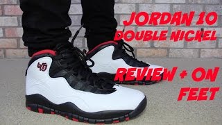 Jordan 10 X quotDouble Nickel  Chicagoquot Review  On Feet 1080p HD [upl. by Aruat]