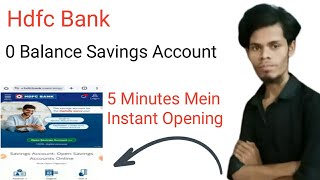 Hdfc Bank Zero Balance Savings Account Opening Online 2024 Hdfc Bank Account Opening Online HDFC [upl. by Safier408]