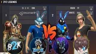 WHITE 444 RUOK FF VS B2K RAISTAR  2VS2 THE LEGENDS ARE BACK [upl. by Anilra]