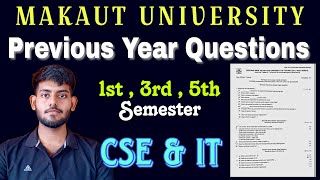 MAKAUT Previous Year Questions PDF FREE for ODD Semester CSE amp IT  Exam Passing Tips amp Tricks [upl. by Ayoj]