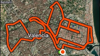 Recorrido Maratón Valencia Strava [upl. by Emmer]