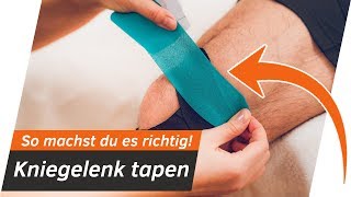 KNIE TAPEN  Kniegelenk RICHTIG TAPEN gegen Schmerzen  Andiletics [upl. by Heriberto65]