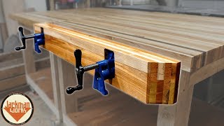 Pallet Wood Pipe Clamp Workbench Vise [upl. by Ailey]