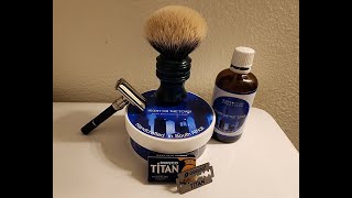 Sunday shave 17 December 2023 75 Gillette Black Beauty Dorco Titan MSC Night on the Town [upl. by Annat]