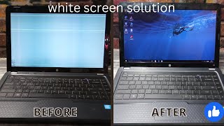 how to fix white screen on laptop lenovodellhpacertoshiba  laptop screen white problem  white [upl. by Fons413]