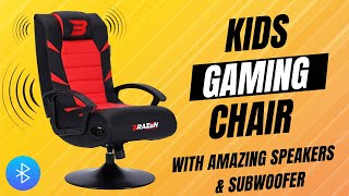 Level Up Your Game BraZen Pride 21 Gaming Chair With Bluetooth Speakers for Young Gamers  Review [upl. by Rosner]