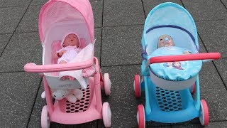 Hello Kitty Doll Pram Baby Annabell Baby Born 10 Baby Dolls with 7 Pram Strollers [upl. by Mani]