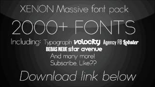 Massive Font Pack 2000 fonts [upl. by Favata677]