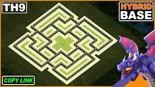 New BEST TH9 Base with COPY LINK  Town Hall 9 TH9 TrophyWarFarming Base Design  Clash of Clans [upl. by Sam]