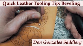 Quick Leather Tooling Tip on Beveling [upl. by Juta]