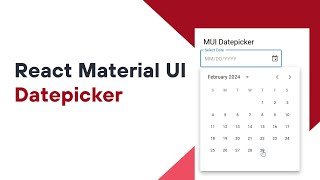 How to Add React MUI Datepicker [upl. by Claudy]