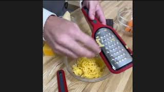 Microplane Select Series Paddle Cheese Grater Demo [upl. by Shiller606]