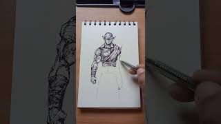 Piccolo dbz stickman speeedrawing art drawing speedsketch anime [upl. by Aikcir]