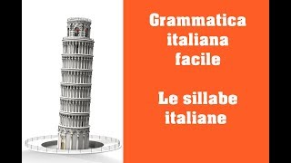 Grammatica italiana  Le sillabe italiane [upl. by Lattie]