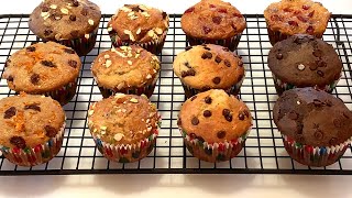 Recette de muffins Une seule pâte plusieurs saveurs [upl. by Idnic517]