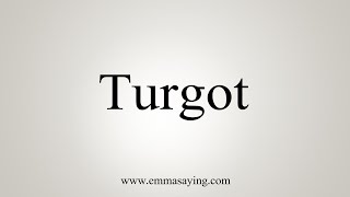 How To Say Turgot [upl. by Yeneffit915]