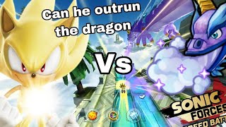 Super Sonic Vs Dragon Smoke Speed battle Sonic Forces Speed Battle [upl. by Yalahs18]