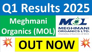 MEGHMANI ORGANICS Q1 results 2025  MOL results today  MEGHMANI ORGANICS Share News MOL Share news [upl. by Hughes]