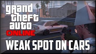 GTA 5 ONLINE Destroy Cars Quickly With Bullets CAR WEAK SPOT [upl. by Mikah]