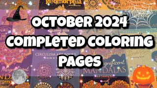 October 2024 Completed Coloring Pages [upl. by O'Conner873]