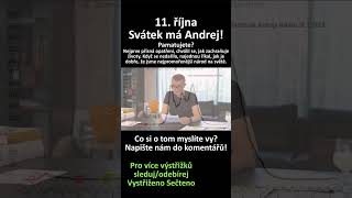 11 října  Svátek má Andrej  Politika Zdraví Andrej Babiš krize budoucnost názor Česko volby [upl. by Larrie851]