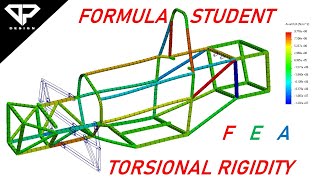 Torsional Rigidity test on Formula Student ChassisFrame using Solidworks FEA  FSAE  DP DESIGN [upl. by Curr355]