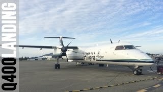 Horizon Air Dash 8Q400 landing at Victoria Airport BC [upl. by Assed]