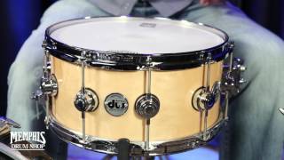 DW 14x65 Collectors Series Maple Snare Drum  Natural Lacquer [upl. by Oakes62]