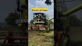 Fir ek bar season start shorts combine harvester tractor trending combinemachine [upl. by Grania]