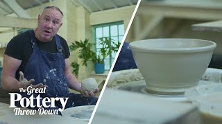 How to make a pottery bowl in under 3 minutes  Mini Masterclass  The Great Pottery Throw Down [upl. by Judas466]