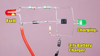 37v liion Battery Charger circuit with Battery low amp Full Level Indicator [upl. by Kevan]