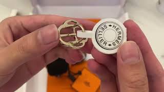 Hermes Mini Boucle Twilly Ring Unboxing 愛馬仕絲巾扣開箱 [upl. by Ume]