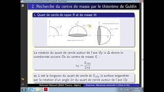 332 Mécanique rationnelle Série 06 Exercice 2 Centre dinertie par la méthode de Guldin [upl. by Ynnal]