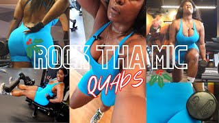 vlogmas day three  intense micd up quad focused leg day  amazon aurola bodysuit  just show up [upl. by Ninahs]