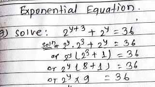 Solve 2  x  3  3  x  4  18  math  exponential equation [upl. by Shandee]