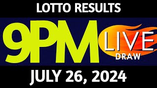 Lotto Result Today 900 pm draw July 26 2024 Friday PCSO LIVE [upl. by Cory]