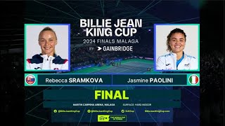 Jasmine Paolini ITA vs Rebecca Sramkova SVK • Finals BJK Highlights [upl. by Anev811]