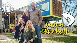 Family living in diy fifth wheel in a Tiny Home Village [upl. by Yate12]