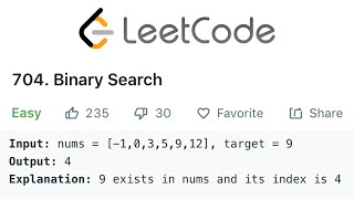 LeetCode Binary Search Explained  Java Solution [upl. by Nea]